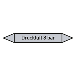 Rohrleitungskennzeichen Druckluft 8 bar