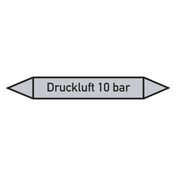 Rohrleitungskennzeichen Druckluft 10 bar