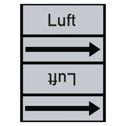 Rohrleitungskennzeichen Luft für Rohrleitungen ab Ø 50 mm (2 Zoll), Folie selbstklebend 90 mm x 33 m auf Rolle