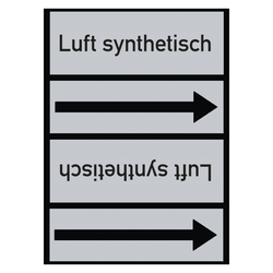 Rohrleitungskennzeichen Luft synthetisch für Rohrleitungen ab Ø 50 mm (2 Zoll), Folie selbstklebend 90 mm x 33 m auf Rolle