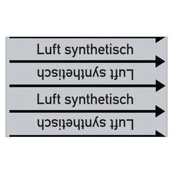 Rohrleitungskennzeichen Luft synthetisch für Rohrleitungen ab Ø 10 mm (3/8 Zoll), Folie selbstklebend 90 mm x 33 m auf Rolle
