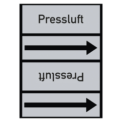 Rohrleitungskennzeichen Pressluft für Rohrleitungen ab Ø 50 mm (2 Zoll), Folie selbstklebend 90 mm x 33 m auf Rolle