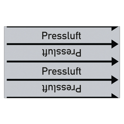 Rohrleitungskennzeichen Pressluft für Rohrleitungen ab Ø 10 mm (3/8 Zoll), Folie selbstklebend 90 mm x 33 m auf Rolle