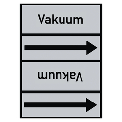 Rohrleitungskennzeichen Vakuum für Rohrleitungen ab Ø 50 mm (2 Zoll), Folie selbstklebend 90 mm x 33 m auf Rolle