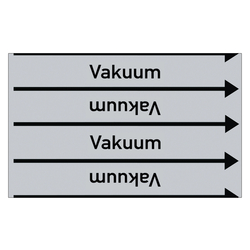 Rohrleitungskennzeichen Vakuum für Rohrleitungen ab Ø 10 mm (3/8 Zoll), Folie selbstklebend 90 mm x 33 m auf Rolle