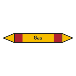 Rohrleitungskennzeichen Gas