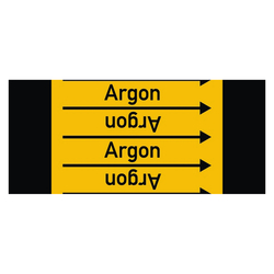 Rohrleitungskennzeichen Argon für Rohrleitungen ab Ø 10 mm (3/8 Zoll), Folie selbstklebend 90 mm x 33 m auf Rolle