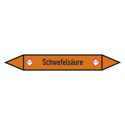 Rohrleitungskennzeichen Schwefelsäure