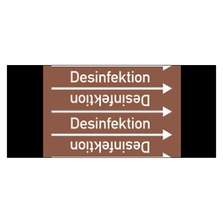 Rohrleitungskennzeichen Desinfektion für Rohrleitungen ab Ø 10 mm (3/8 Zoll), Folie selbstklebend 90 mm x 33 m auf Rolle