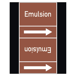 Rohrleitungskennzeichen Emulsion für Rohrleitungen ab Ø 50 mm (2 Zoll), Folie selbstklebend 105 mm x 33 m auf Rolle