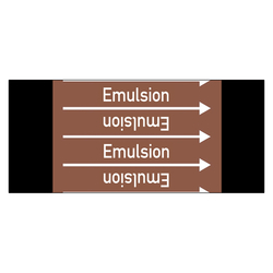 Rohrleitungskennzeichen Emulsion für Rohrleitungen ab Ø 10 mm (3/8 Zoll), Folie selbstklebend 90 mm x 33 m auf Rolle