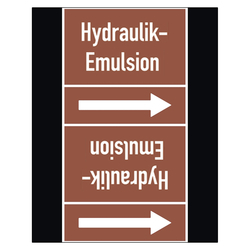 Rohrleitungskennzeichen Hydraulik-Emulsion für Rohrleitungen ab Ø 50 mm (2 Zoll), Folie selbstklebend 105 mm x 33 m auf Rolle