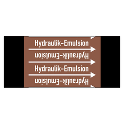 Rohrleitungskennzeichen Hydraulik-Emulsion für Rohrleitungen ab Ø 10 mm (3/8 Zoll), Folie selbstklebend 90 mm x 33 m auf Rolle