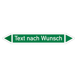 Rohrleitungskennzeichen Wasser - Text nach Wunsch