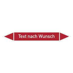 Rohrleitungskennzeichen Dampf - Text nach Wunsch