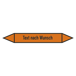 Rohrleitungskennzeichen Säuren - Text nach Wunsch