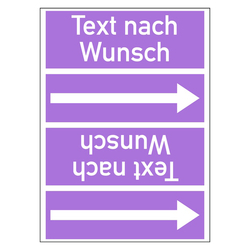 Rohrleitungskennzeichen Laugen - Text nach Wunsch für Rohrleitungen ab Ø 50 mm (2 Zoll), Folie selbstklebend 90 mm x 33 m auf Rolle