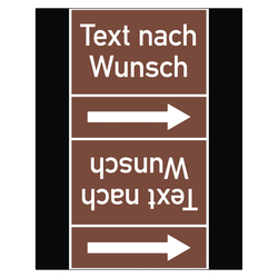 Rohrleitungskennzeichen Nicht Brennbare Flüssigkeiten - Text nach Wunsch für Rohrleitungen ab Ø 50 mm (2 Zoll), Folie selbstklebend 105 mm x 33 m auf Rolle