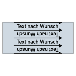 Rohrleitungskennzeichen Luft - Text nach Wunsch für Rohrleitungen ab Ø 10 mm (3/8 Zoll), Folie selbstklebend 90 mm x 33 m auf Rolle