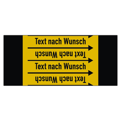 Rohrleitungskennzeichen Nicht Brennbare Gase - Text nach Wunsch für Rohrleitungen ab Ø 10 mm (3/8 Zoll), Folie selbstklebend 90 mm x 33 m auf Rolle