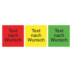 Qualitätsaufkleber mit Text nach Wunsch, 40 x 40 mm, Quadratisch