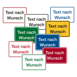 Hinweisschild "Text nach Wunsch" in verschiedenen Ausführungen