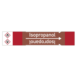 Rohrleitungskennzeichen Isopropanol für Rohrleitungen ab Ø 10 mm (3/8 Zoll), Folie selbstklebend 105 mm x 33 m auf Rolle