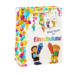 TSI 3er Pack Geschenktüte mittel ca. 18 x 10 x 23 cm EINSCHULUNG