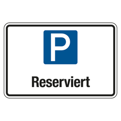 Parkplatzschild "Reserviert" Aluminium Verbund 2 mm, 300 x 200 mm