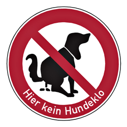 Verbotszeichen Hier kein Hundeklo