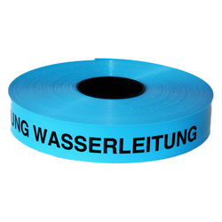 Trassenwarnband blau Achtung Wasserleitung 40 mm breit, Rolle á 250 m