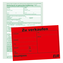 Kaufvertrag universal für gebrauchte Fahrzeuge 4-fach SD 25er Pack