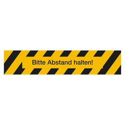 Antirutsch Bodenmarkierung "Bitte Abstand halten!", Folie (R11), 650 x 130 mm