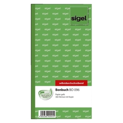 SIGEL Bonbuch - o. Kellner-Nr., 360 Abrisse, SD, gelb, 105x200 mm, 2 x 60 Blatt