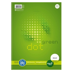 Ursus Green Collegeblock - A4, 80 Blatt, 70 g/qm, dotted