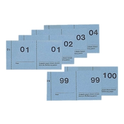 SIGEL Nummernblock - 1-100, 5 farbig sortiert, 105x50 mm, 100 Blatt