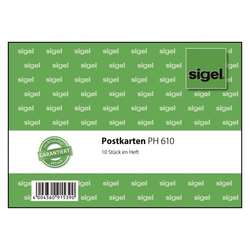 SIGEL Postkarten-Heft, A6 , 10 Blatt