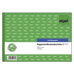 SIGEL Rapporte/Wochenberichte - A5 quer, BL, MP, 100 Blatt