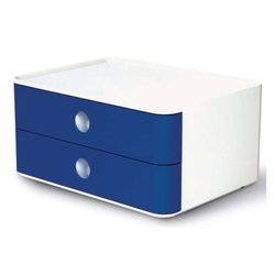 HAN SMART-BOX ALLISON Schubladenbox - stapelbar, 2 Laden, snow white/royal blue