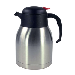 Thermoskanne - 1,5 Liter, Edelstahl silber/schwarz