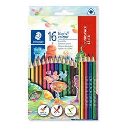 Staedtler® 187 C12P1 Farbstifte Noris® colour Promotion Set - 3 mm, Kartonetui 12+4 Farben sortiert