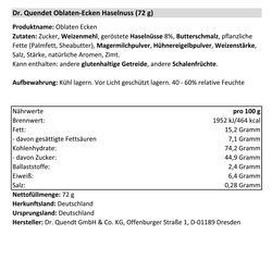 Dr. Quendt Oblaten-Ecken Haselnuss 72 g