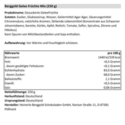 Berggold Gelee Früchte Mix 250 g