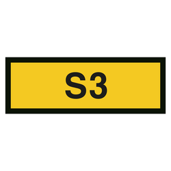 Warnschild Laboreinstufung Sicherheitsstufe "S3", Folie