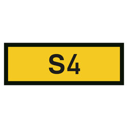 Warnschild Laboreinstufung Sicherheitsstufe "S4", Folie