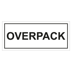 Verpackungskennzeichen Overpack, Weiß, 109 x 45 mm