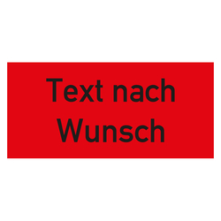 Paketaufkleber mit Text nach Wunsch, Rot, Haftpapier, 136 x 63 mm, 500 Stück/Rolle