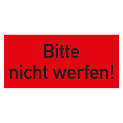 Paketaufkleber Bitte nicht werfen, Rot, Haftpapier, 136 x 63 mm, 500 Stück/Rolle