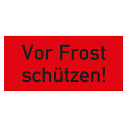 Paketaufkleber Vor Frost schützen, Rot, Haftpapier, 136 x 63 mm, 500 Stück/Rolle