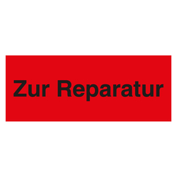 Qualitätsaufkleber Zur Reparatur, Rot, Haftpapier, 50 x 20 mm, Rechteckig, 500 Stück/Rolle